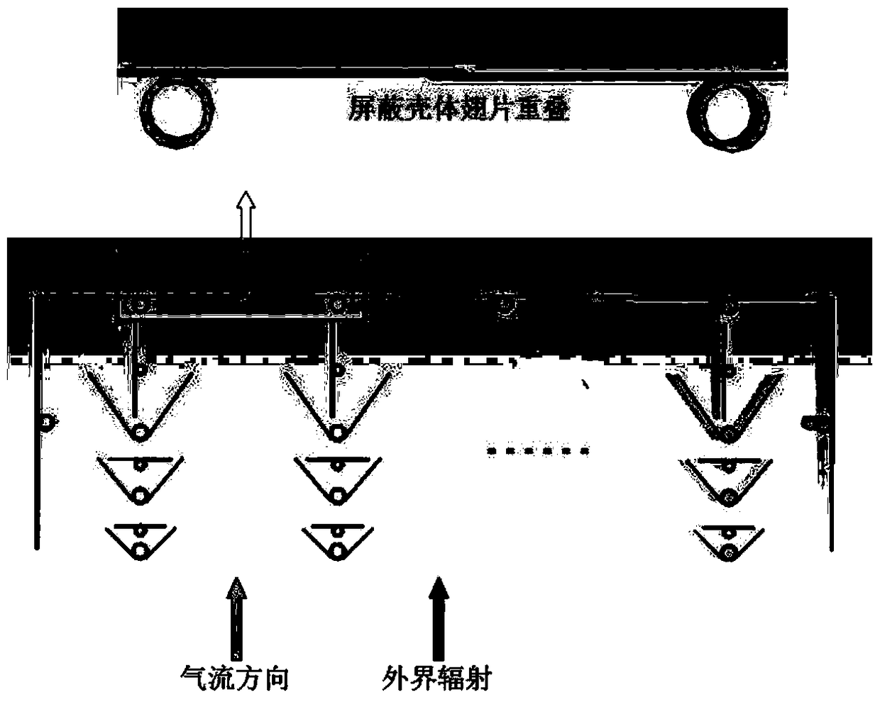 A straight-plate built-in cryopump structure with three-stage adsorption structure