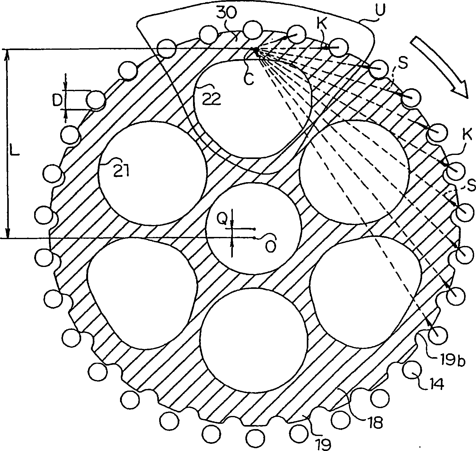 Eccentric swing type planetary gear device