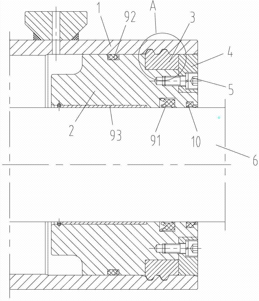 Guide sleeve mounting structure of driving cylinder, driving cylinder and blocking key