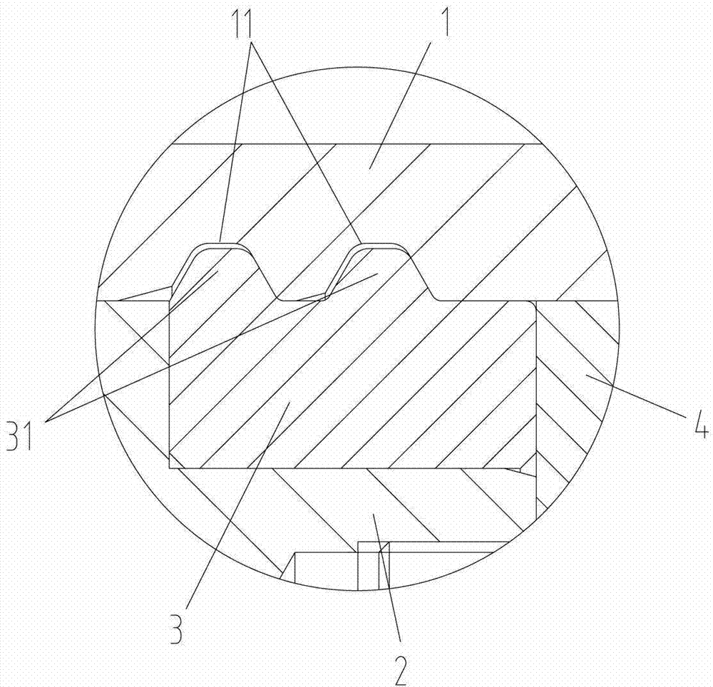 Guide sleeve mounting structure of driving cylinder, driving cylinder and blocking key