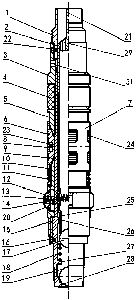 Downhole device for pumping well