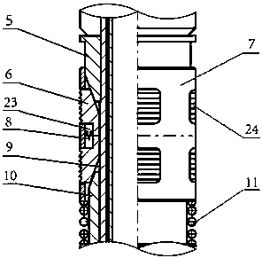 Downhole device for pumping well