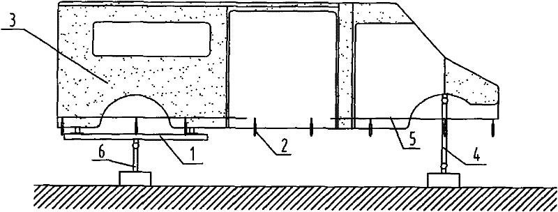 Method for detecting static rigidity of light passenger car body