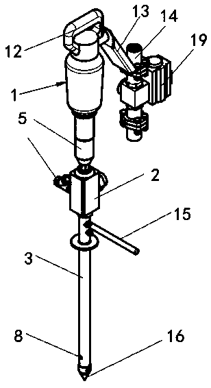 Automatic fixed-point fertilization start hammer