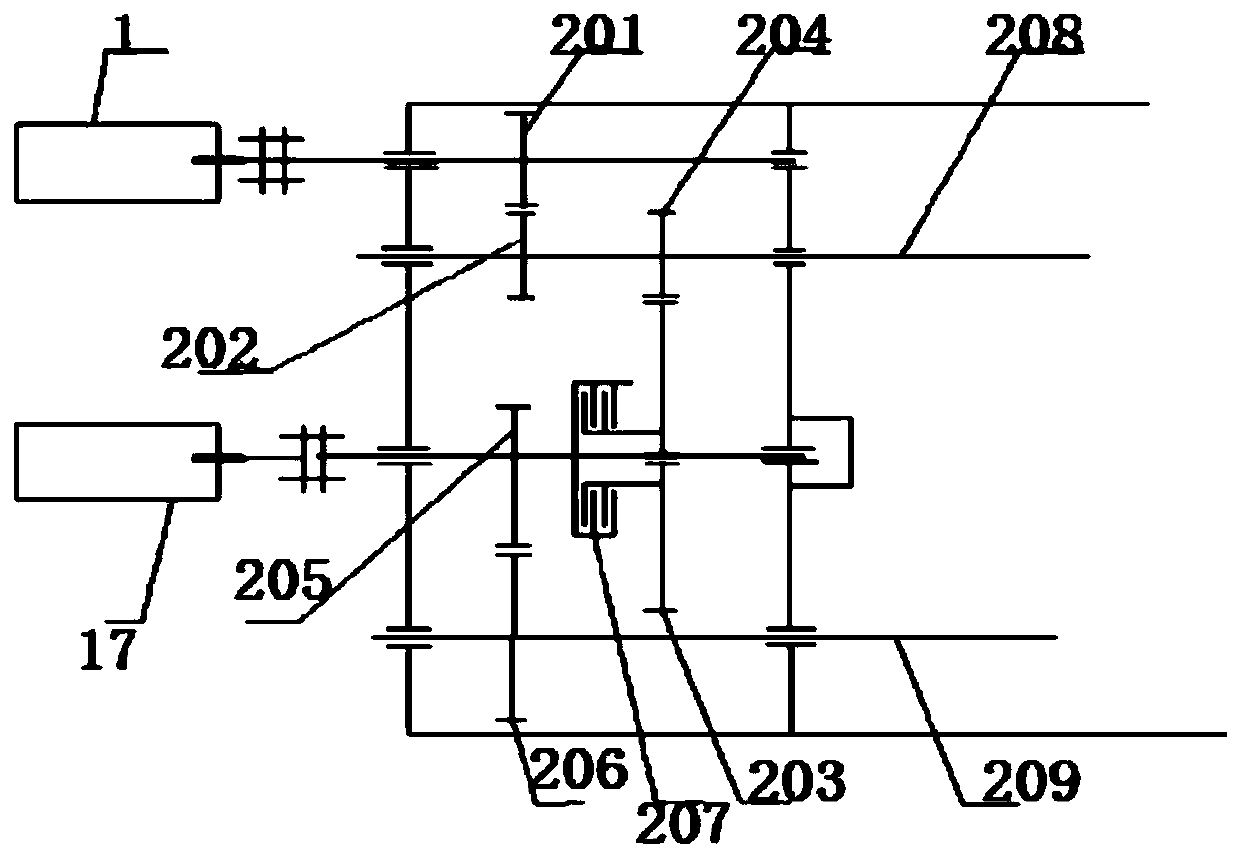 Electric tractor double-motor power junction control device