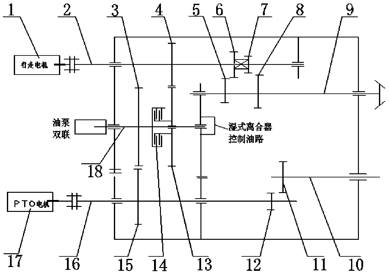 Electric tractor double-motor power junction control device