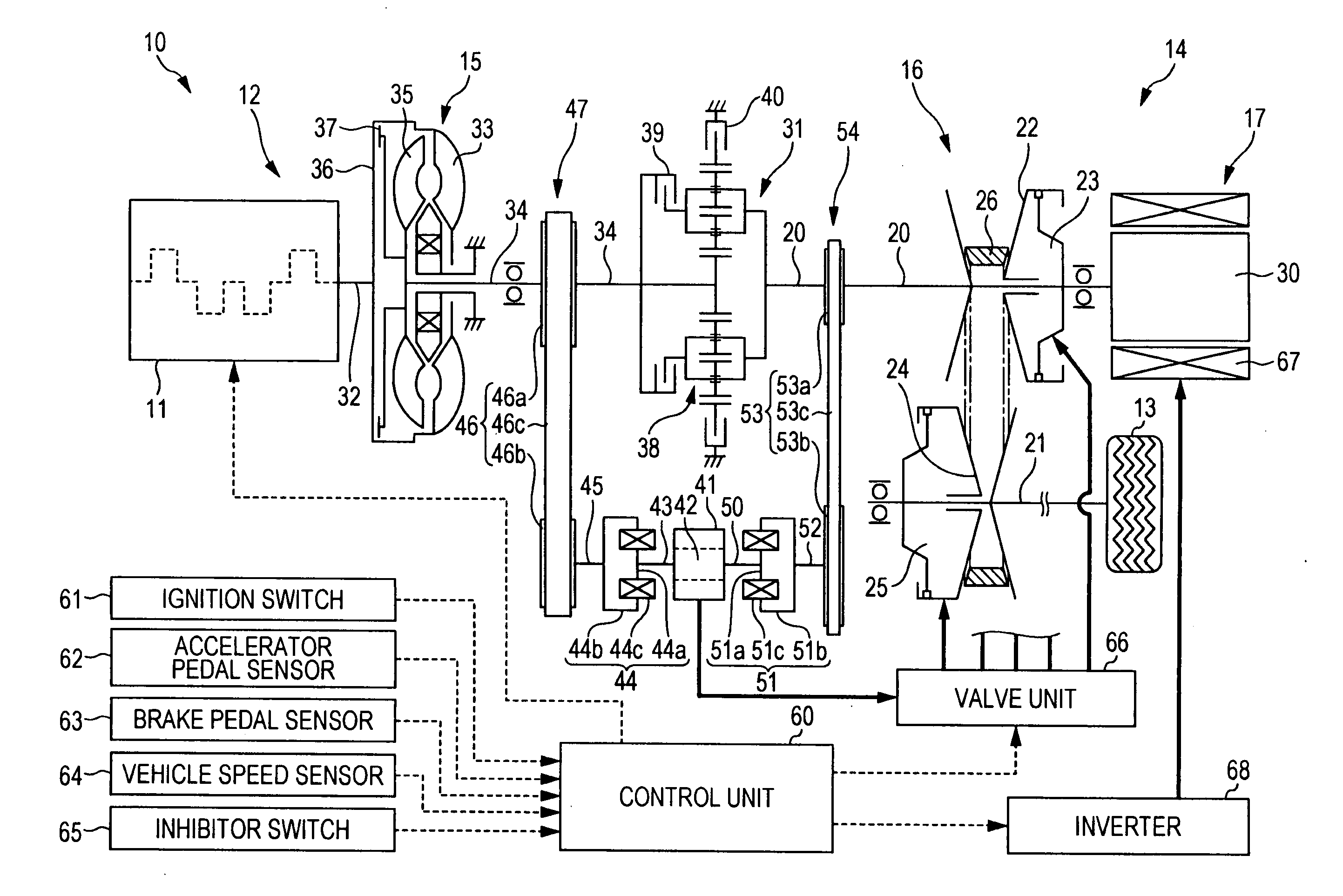 Drive apparatus for a vehicle