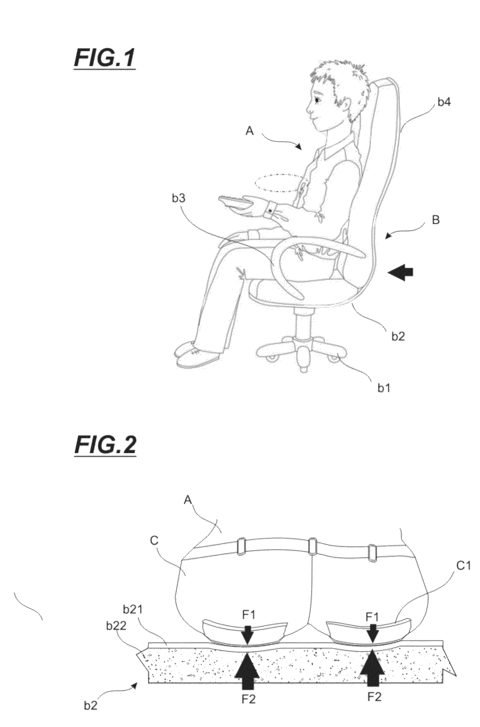 Malleable seat base with differentiated accommodation sectors for protuberant areas applied on seats of furniture destined to accommodating individuals in the seated position