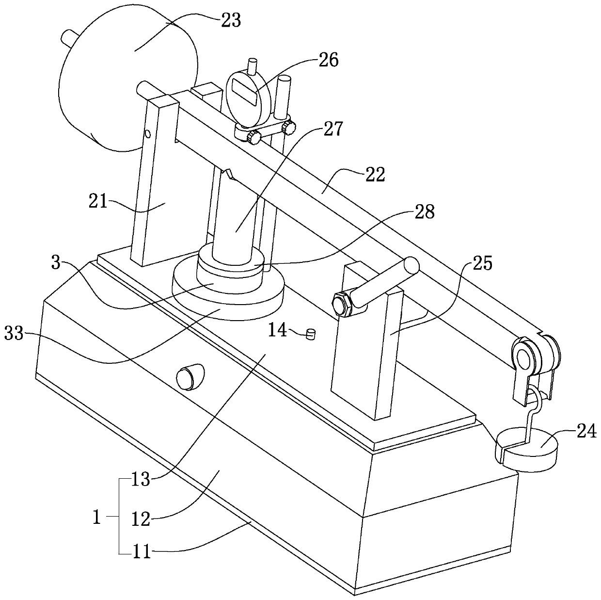 Geotechnical cloth thickness measuring device