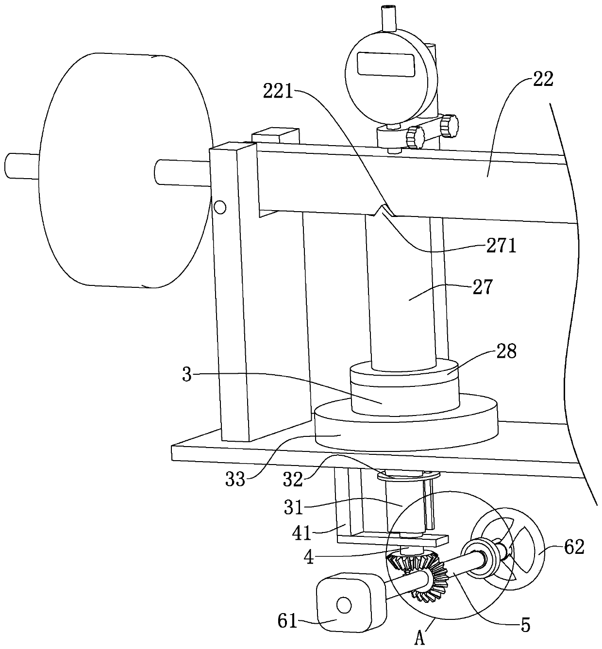 Geotechnical cloth thickness measuring device