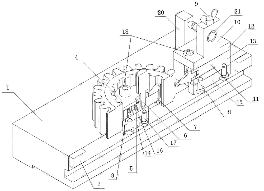 Internal tooth and external tooth symmetry degree detecting device