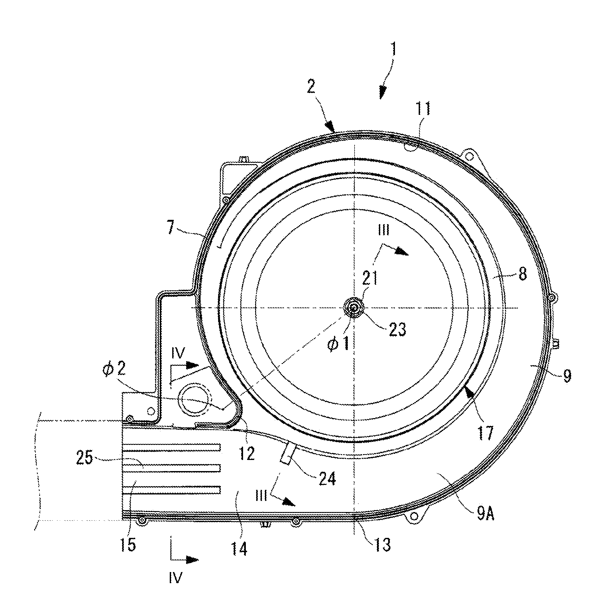 Multi-blade centrifugal fan and air conditioner employing the same