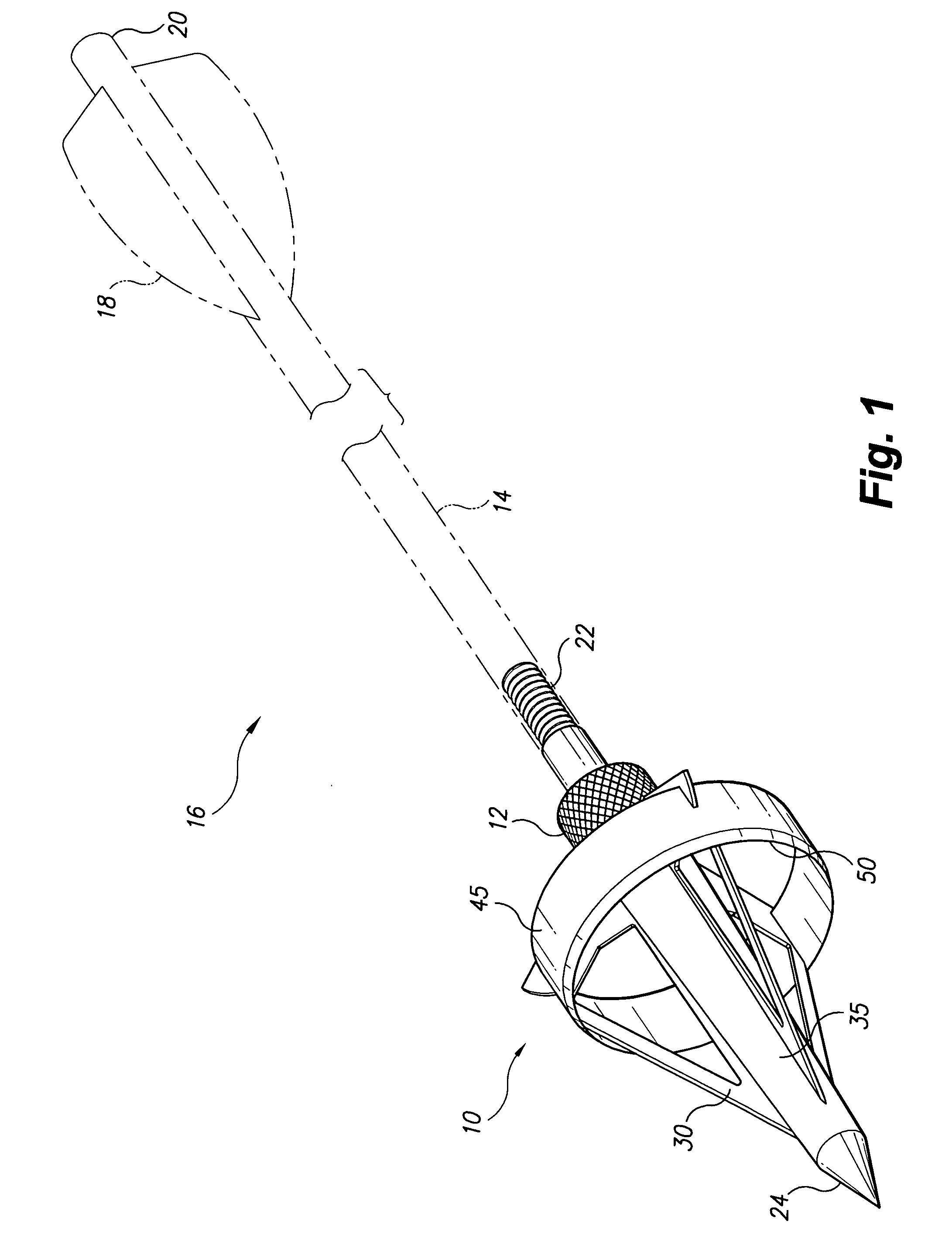 Broadhead for bow hunting arrow