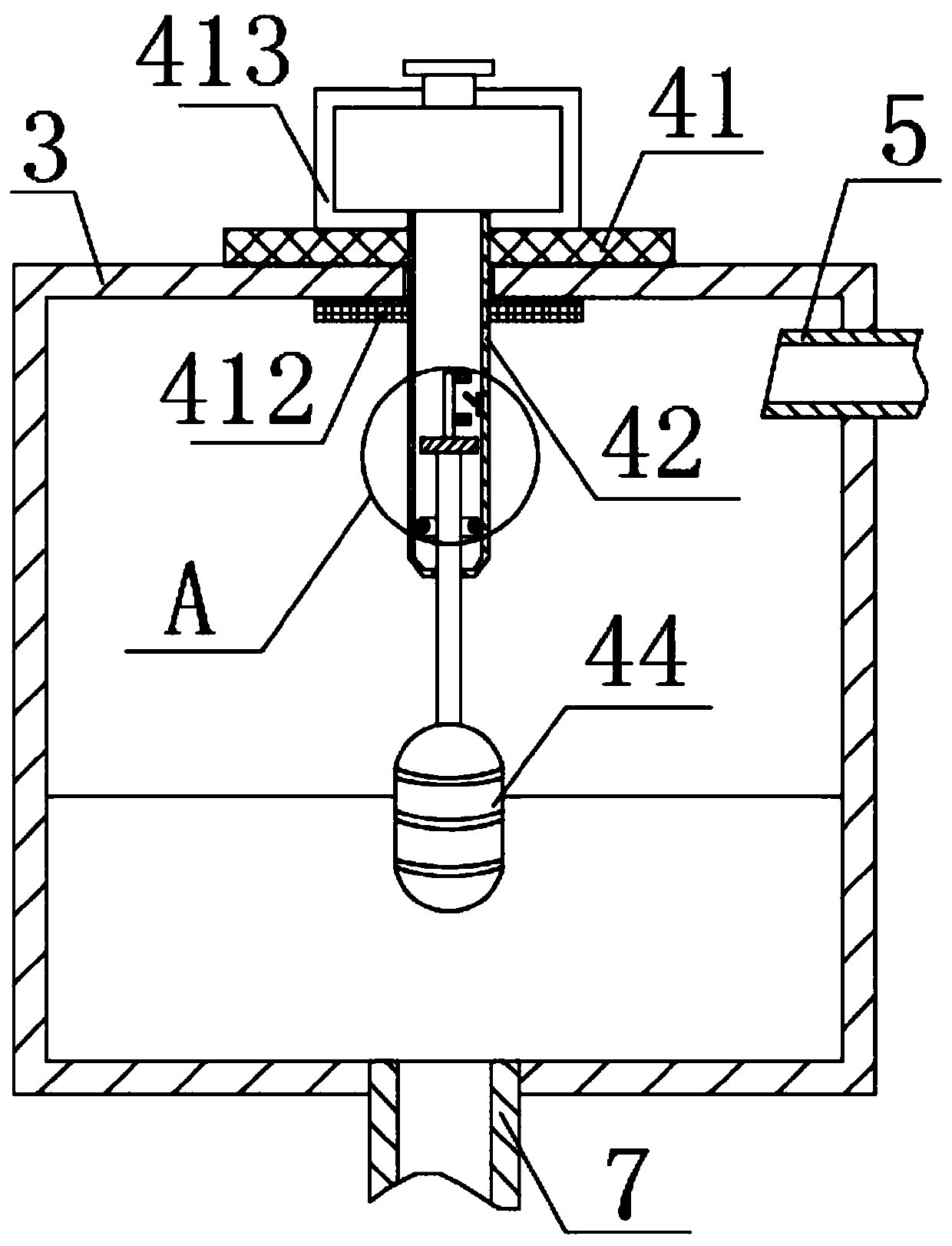 An automatic water replenishment and feeding device for poultry houses