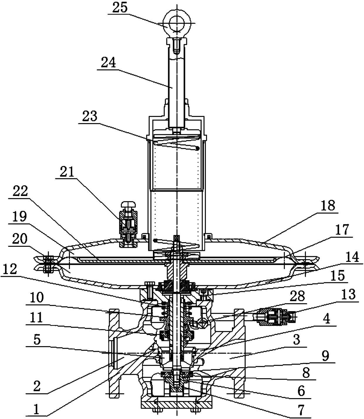 Cutoff and pressure regulation integrated high-precision gas pressure regulator