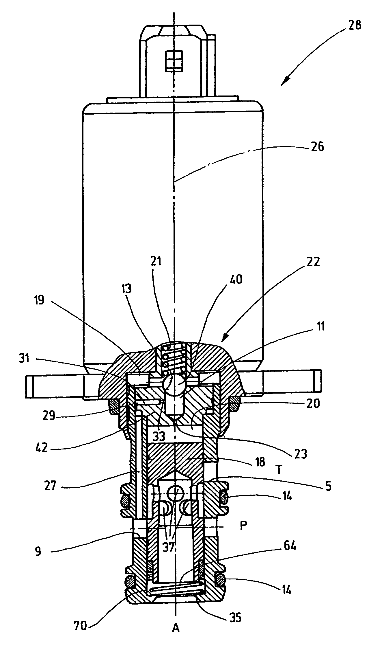 Proportional pressure control valve