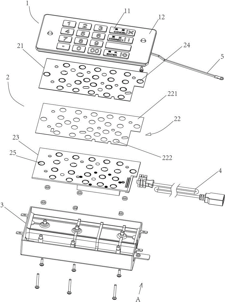 Password keyboard and automatic teller machine