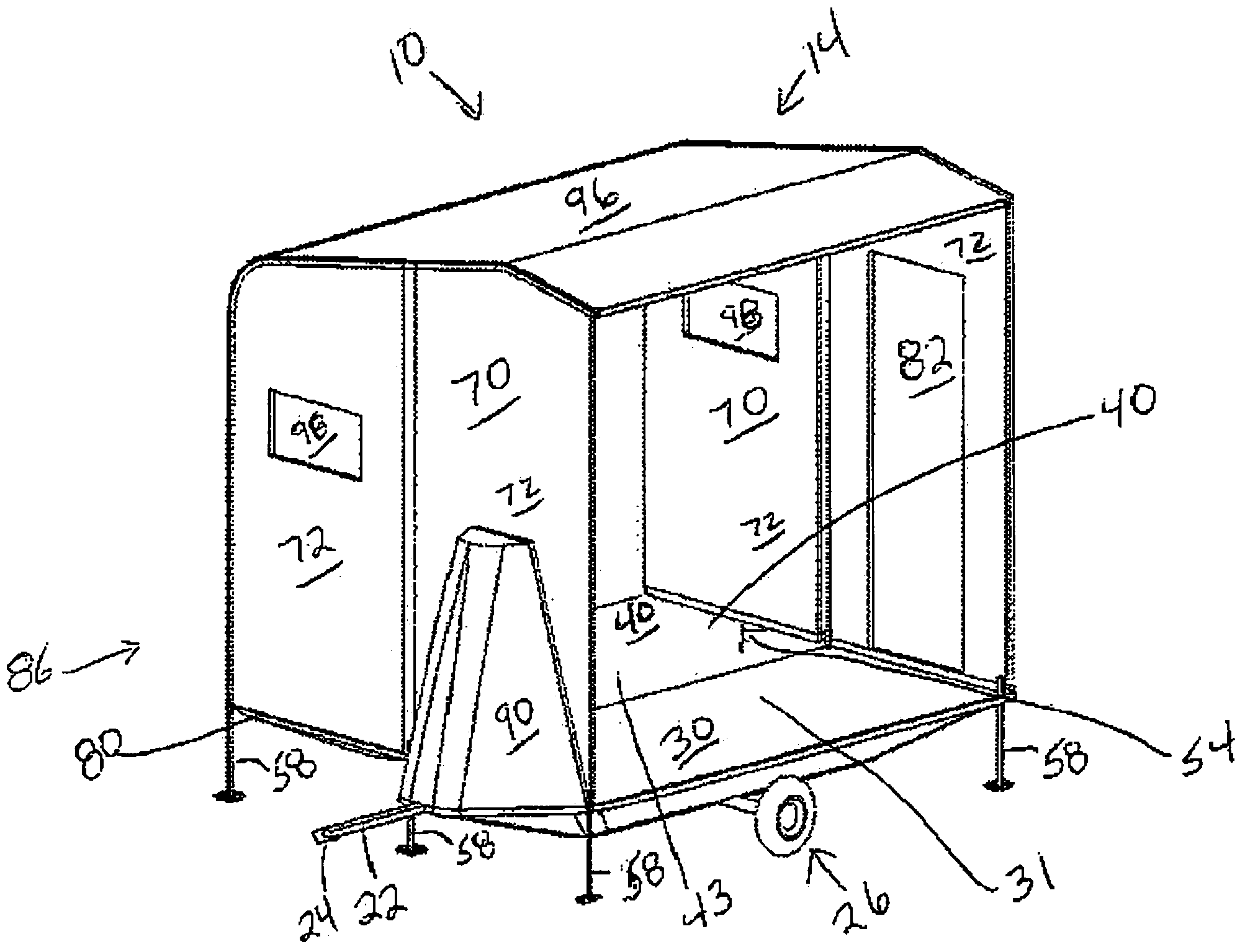 Fold-out trailer