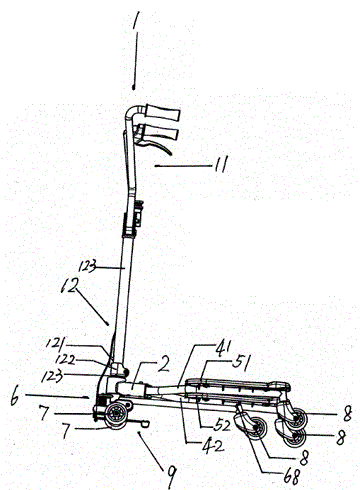 Front suspension vertical double torsion car