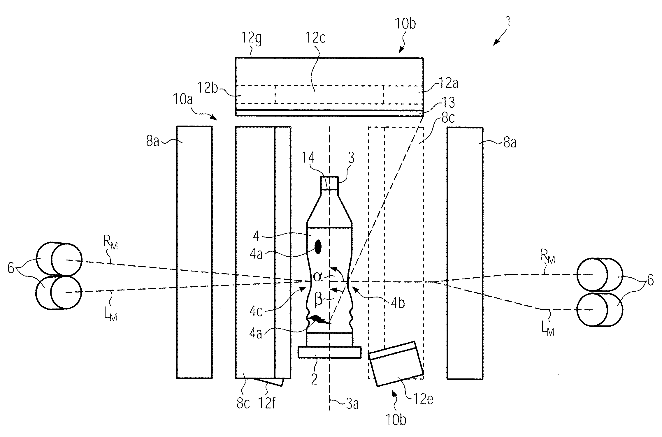 Apparatus and method for inspecting labeled containers