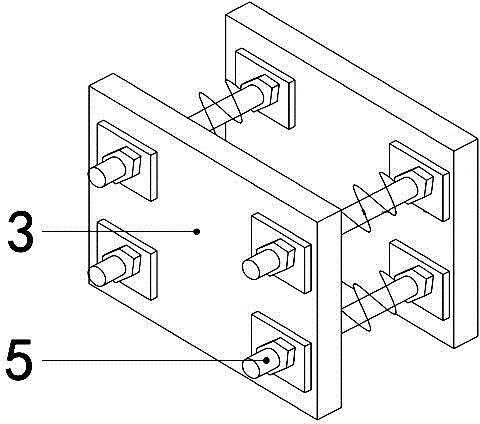 Flexible connecting and mounting structure for double-helix circular structure spiral staircase