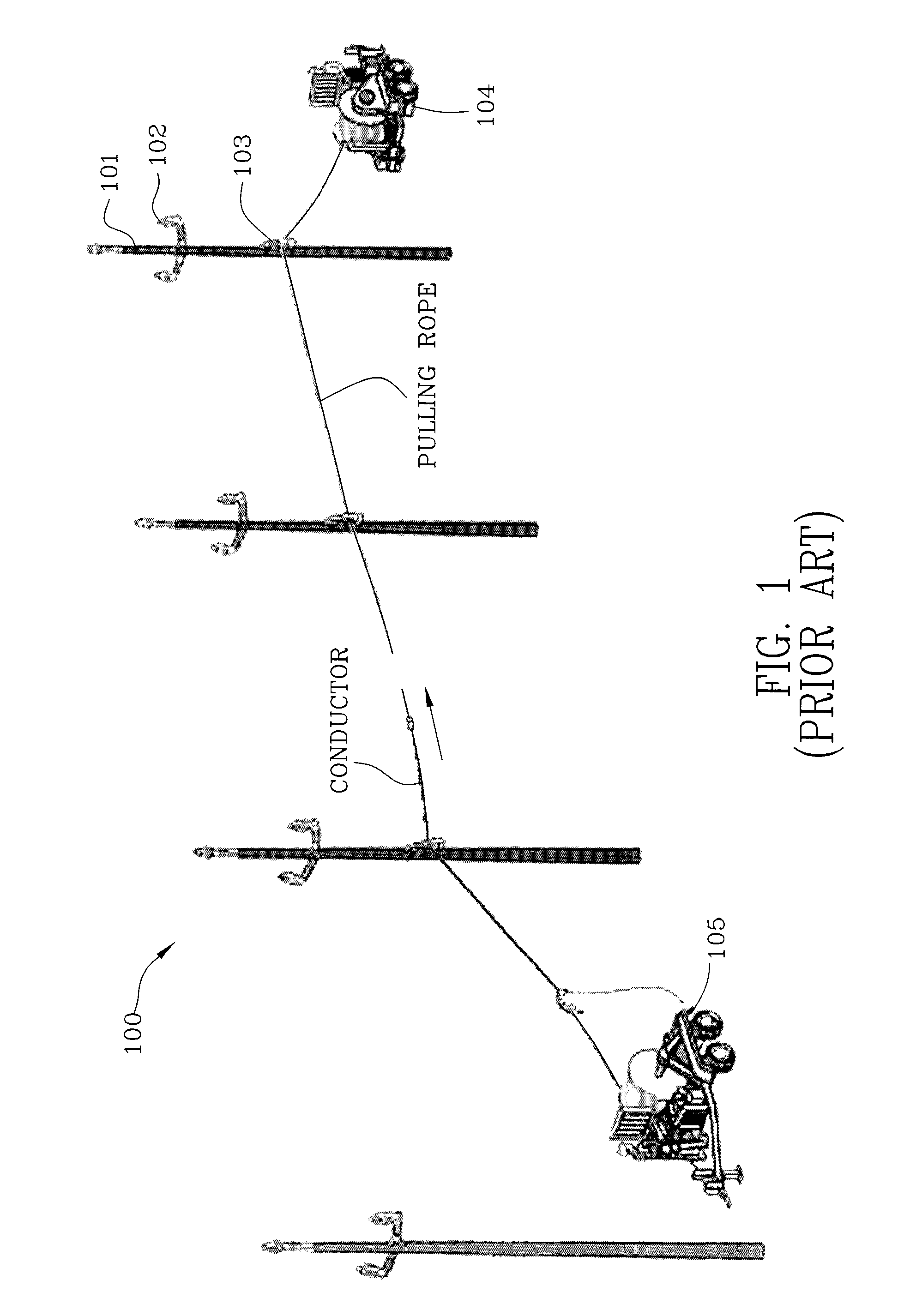 Conductor Stringing Apparatus And Process