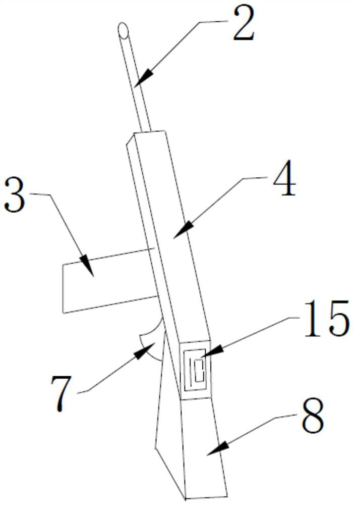 Handheld movable throat swab sampling gun