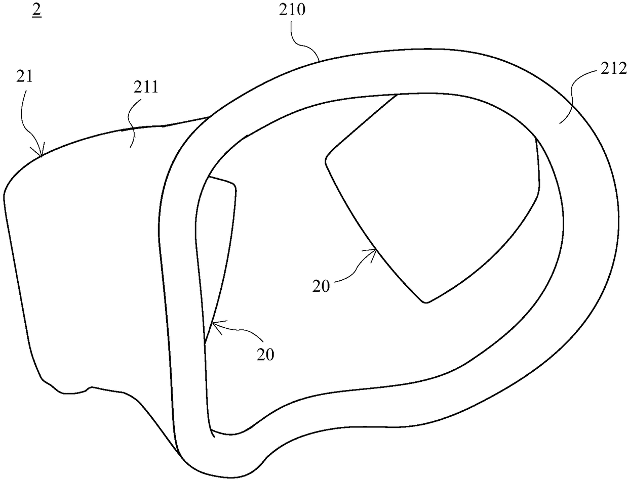 Waterproof structure of water mirror and swimming goggles