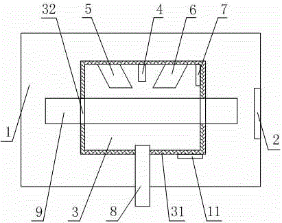 Workshop measuring structure for improving temperature balance efficiency