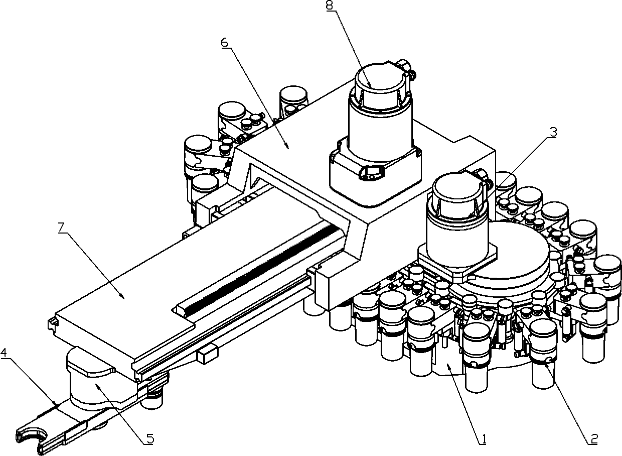 Integrated chained tool magazine capable of automatically picking up and replacing tools