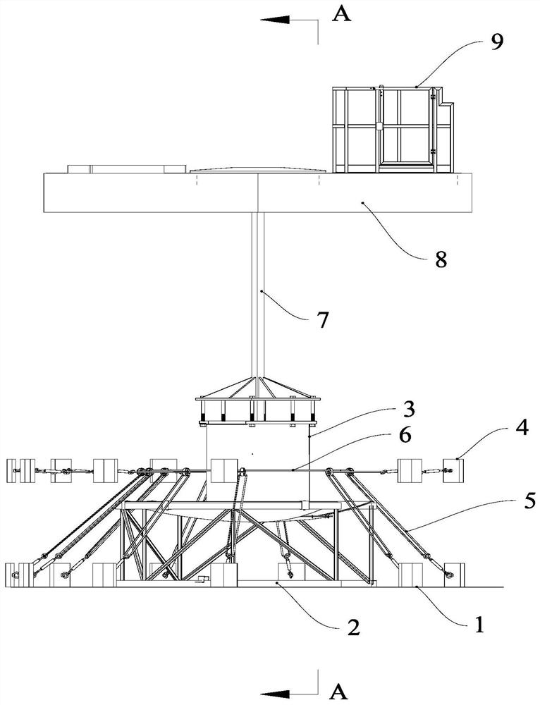 Eddy current tuned mass damper for vibration reduction of fan tower and installation method thereof