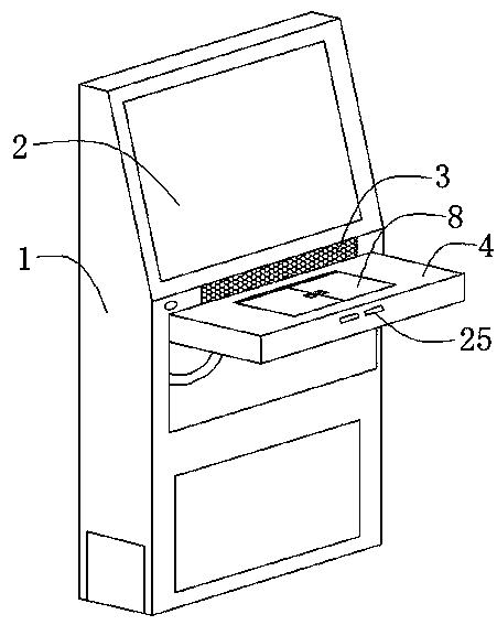 Automatic ascending and descending type online public opinion control device