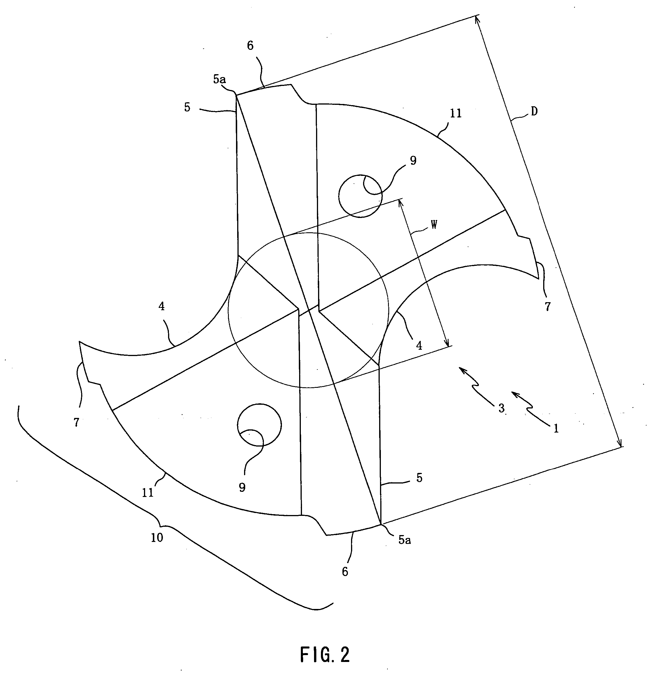 Drill having construction suitable for enlarging previously formed hole