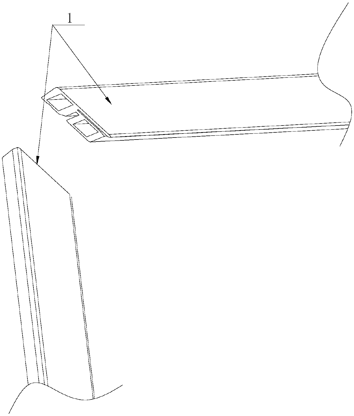 Extrusion section structure and process applied to inner shell and an outer shell of vending machine