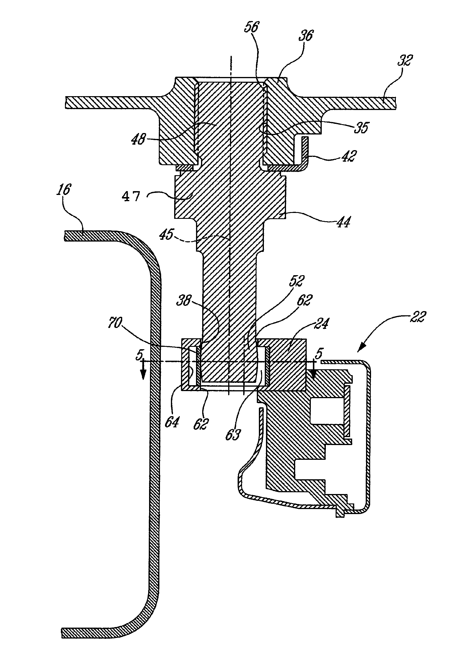 Pre-loaded internal fuel manifold support