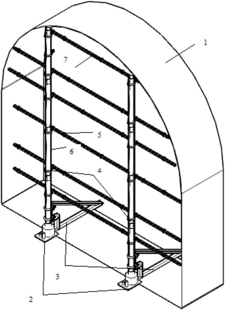 Wind cup mounting bracket applied to tunnel ventilation air speed or air flow testing