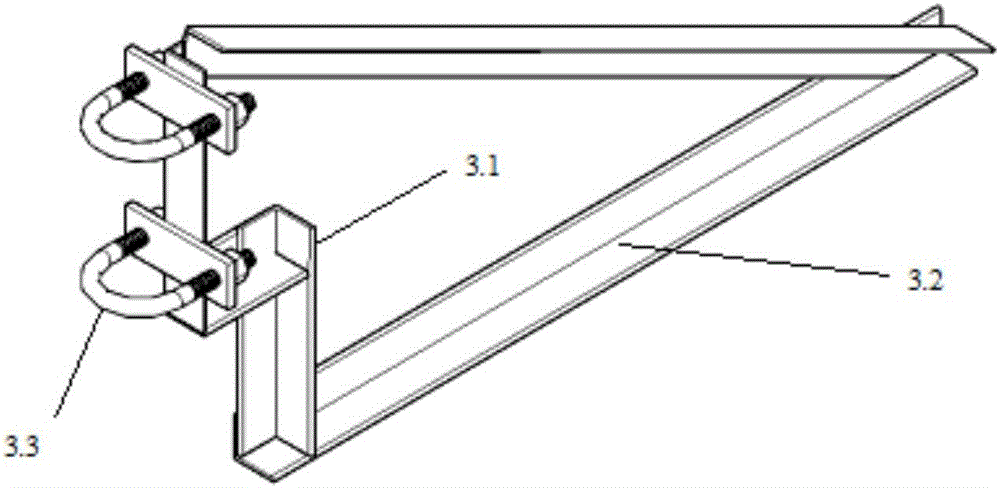 Wind cup mounting bracket applied to tunnel ventilation air speed or air flow testing