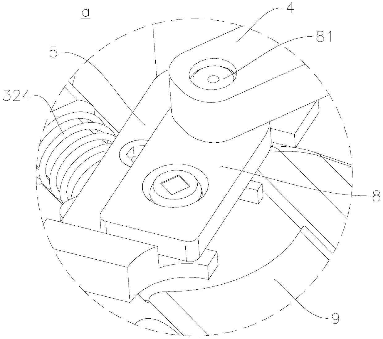 Welding fixture of rocker arm of turbine casing