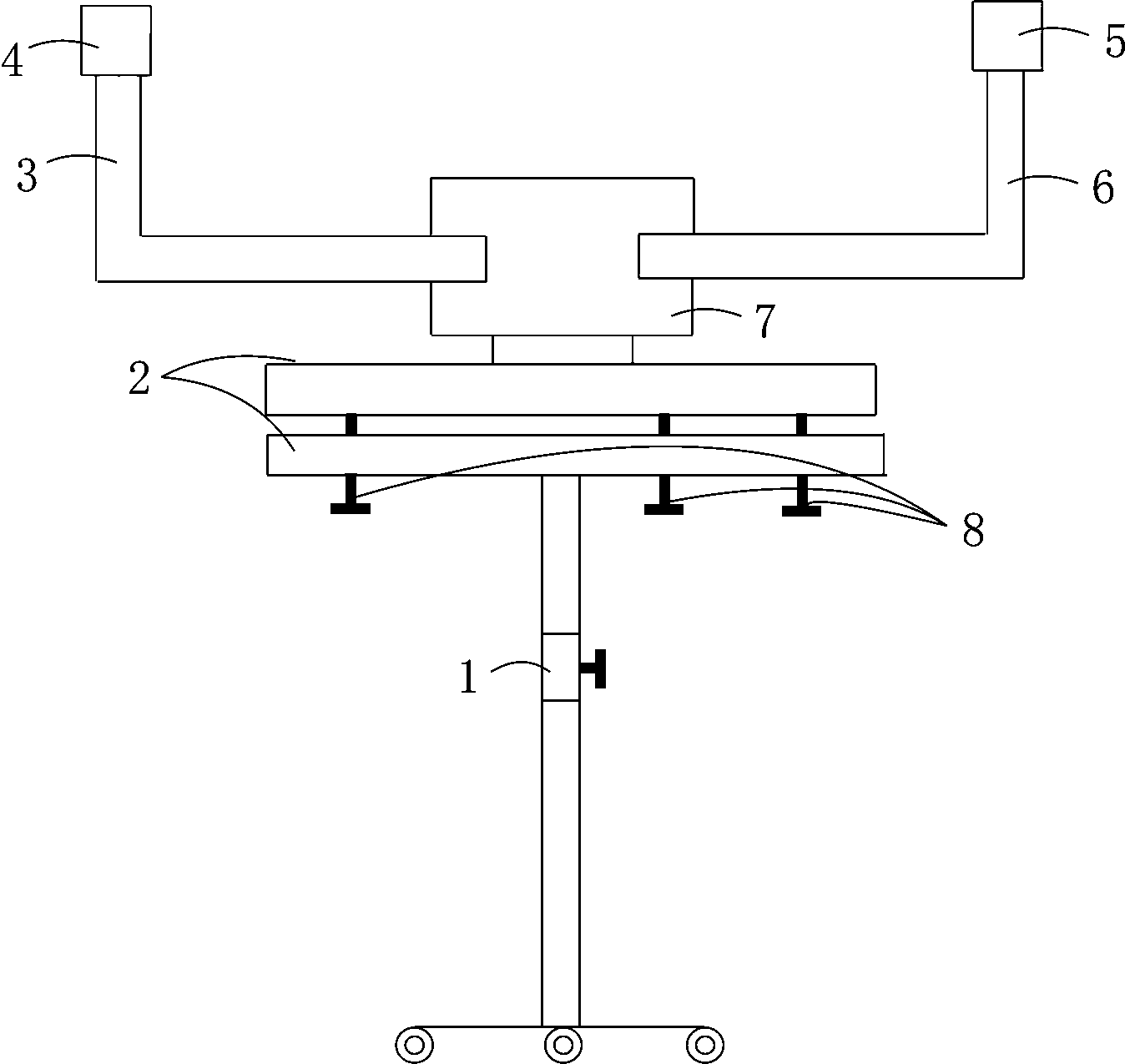 Horizontal correcting device of laser lamp