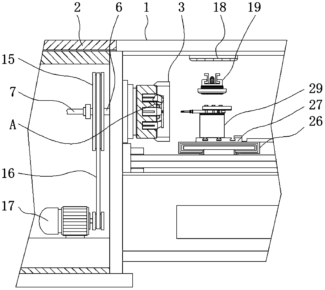 A processing equipment for large tapered roller pin hole and its processing technology