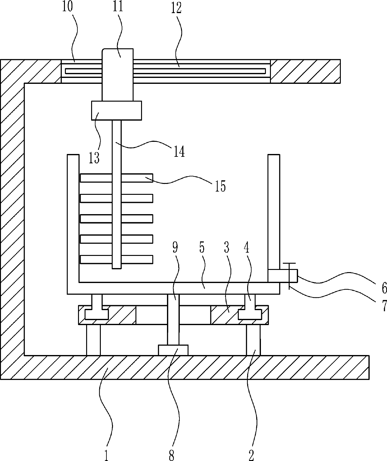 An experiment device used for preparing environment-friendly spray coating