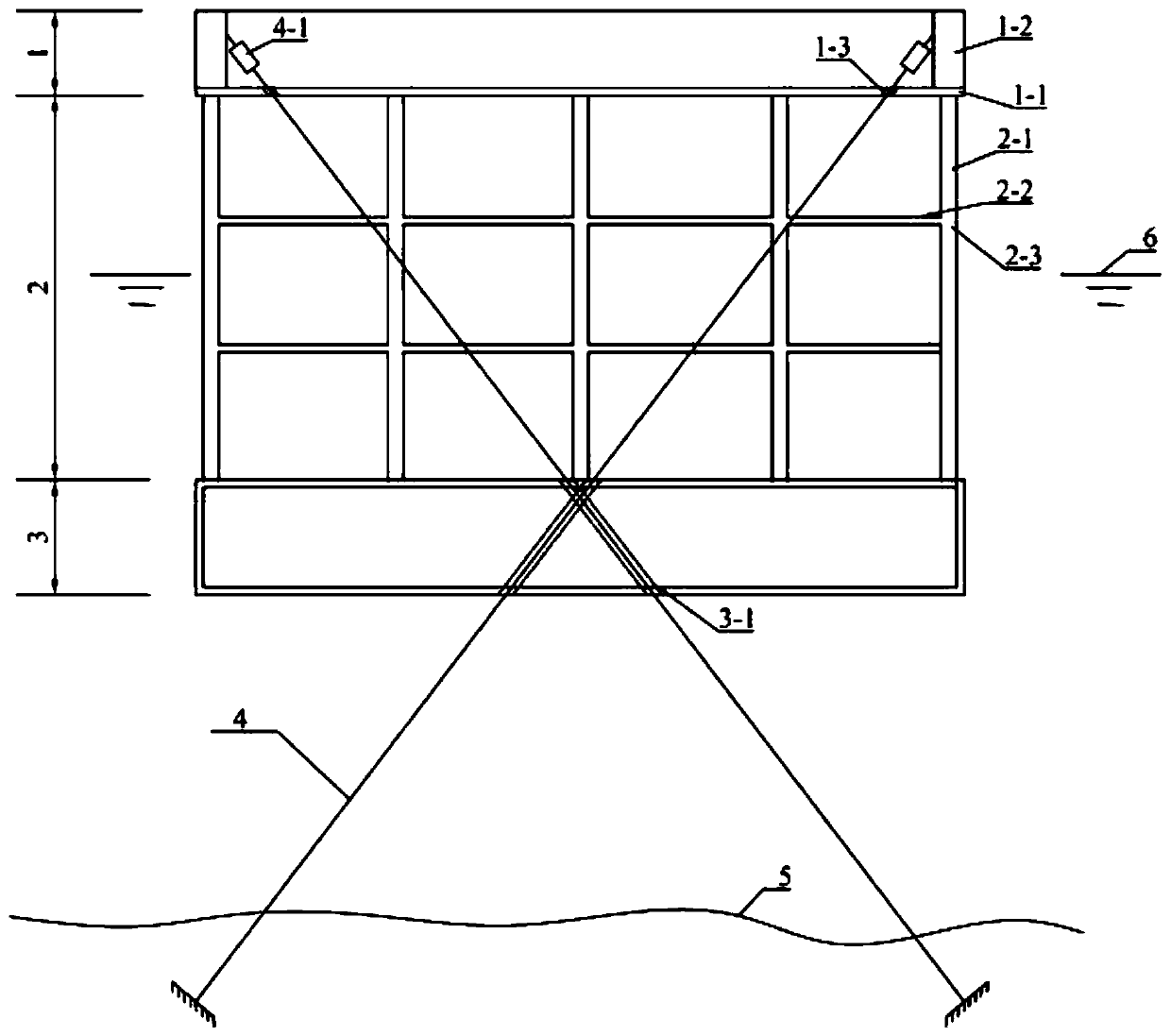 A Rigid Elastic Mooring Deep Sea Platform Structure