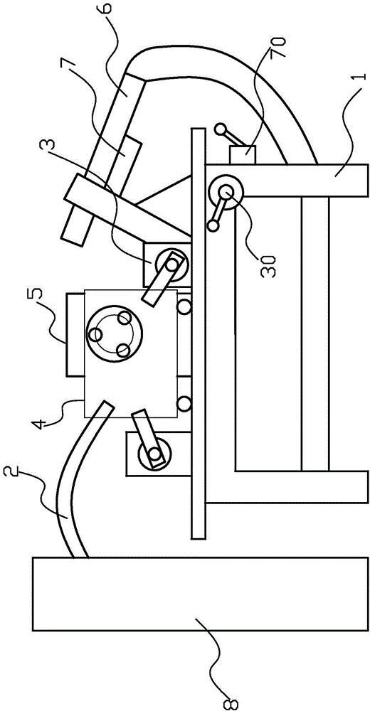 Running-in and debugging bench for motorcycle engine