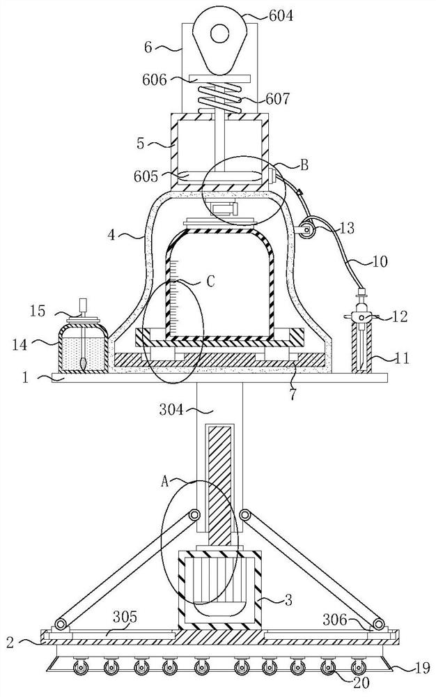 Effusion drainage device applied to oncology department