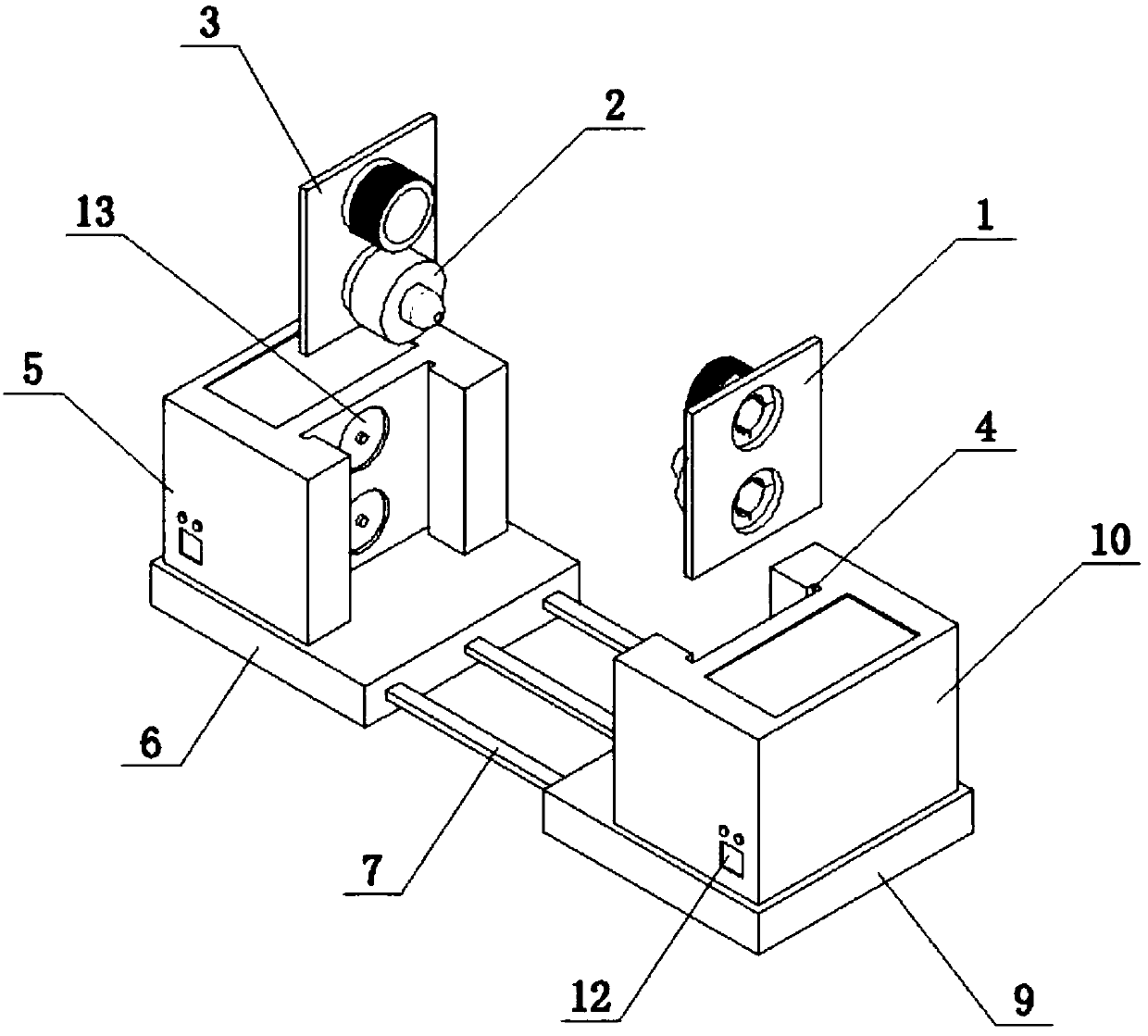 Detection device for on-off fault of power system optical fiber