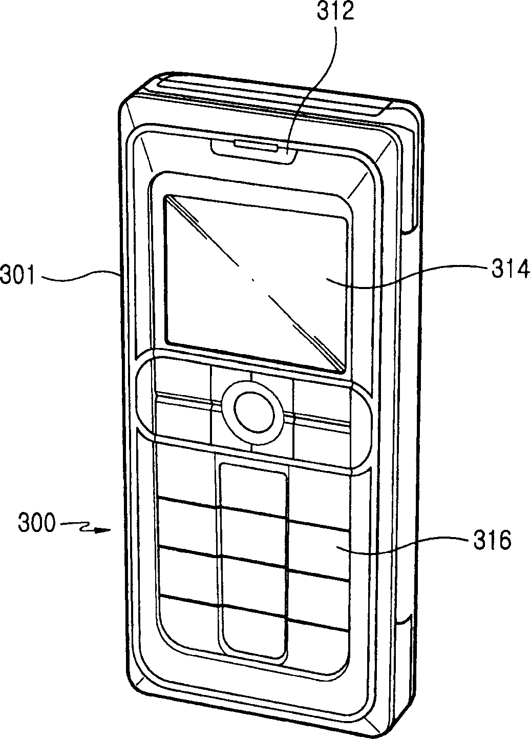 Portable communication apparatus with a tri-column type cradling function