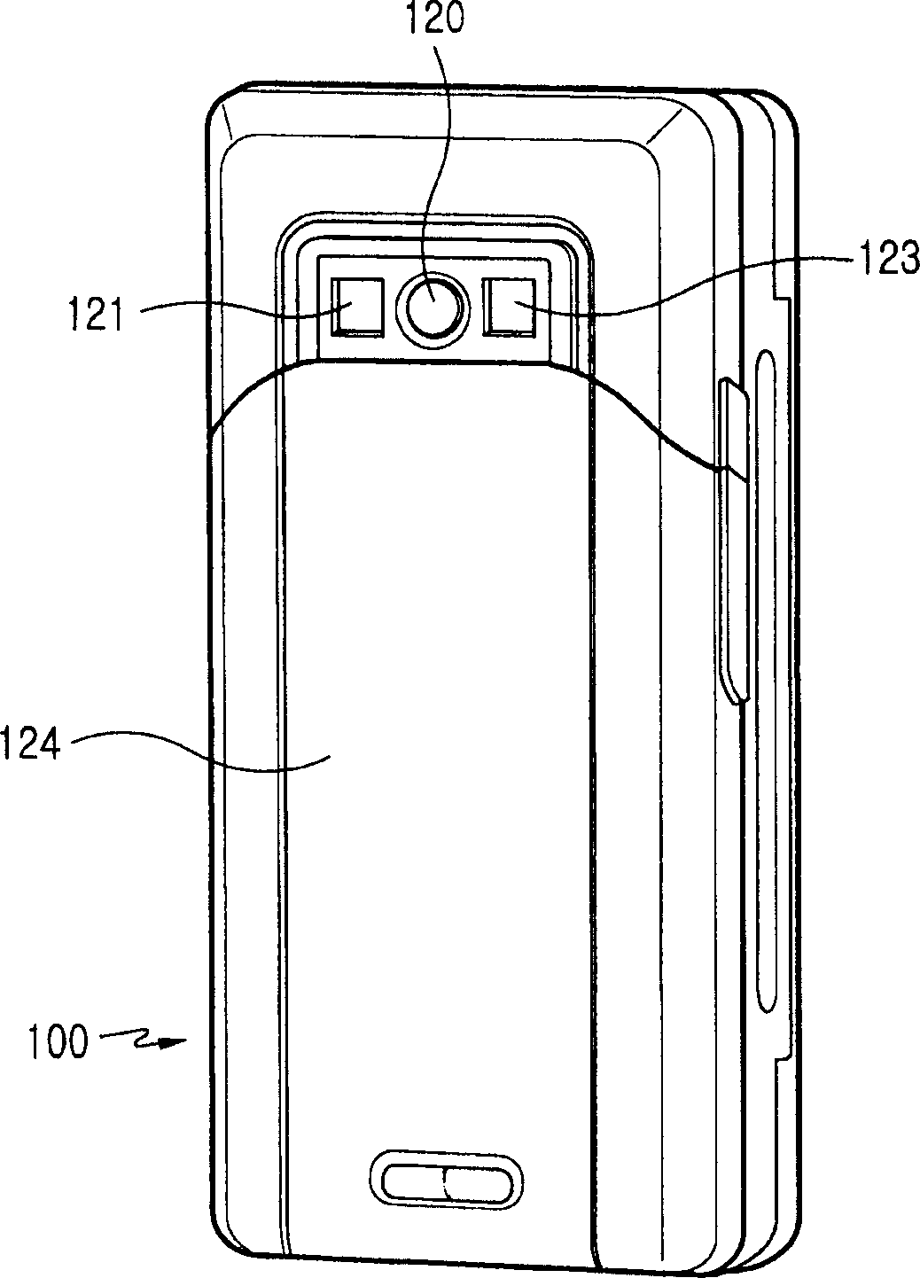 Portable communication apparatus with a tri-column type cradling function