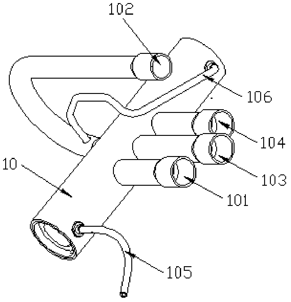 Self-operated four-way valve and its air conditioning system