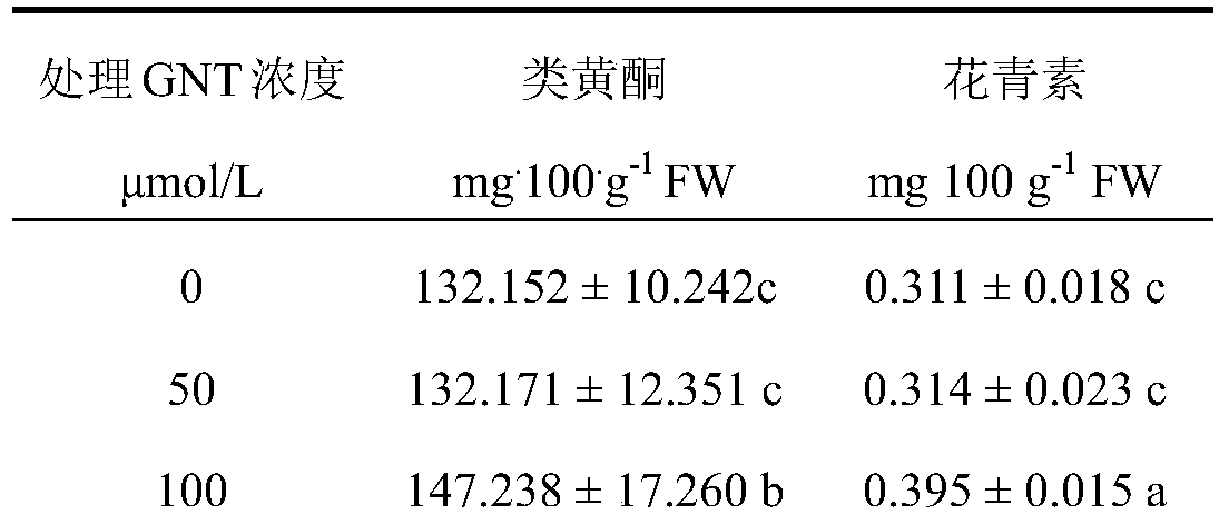 A method for increasing ginkgo flavonoid content and application of genistein