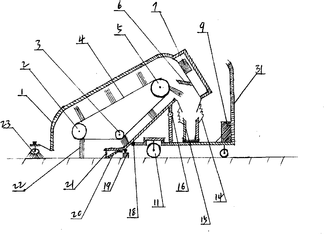 Low-high combined sweeper